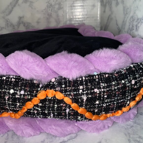 Set of 3 Cupcakes and Cashmere Valentine Cupcakes & Cashmere Purple and Black Decorative Pillow